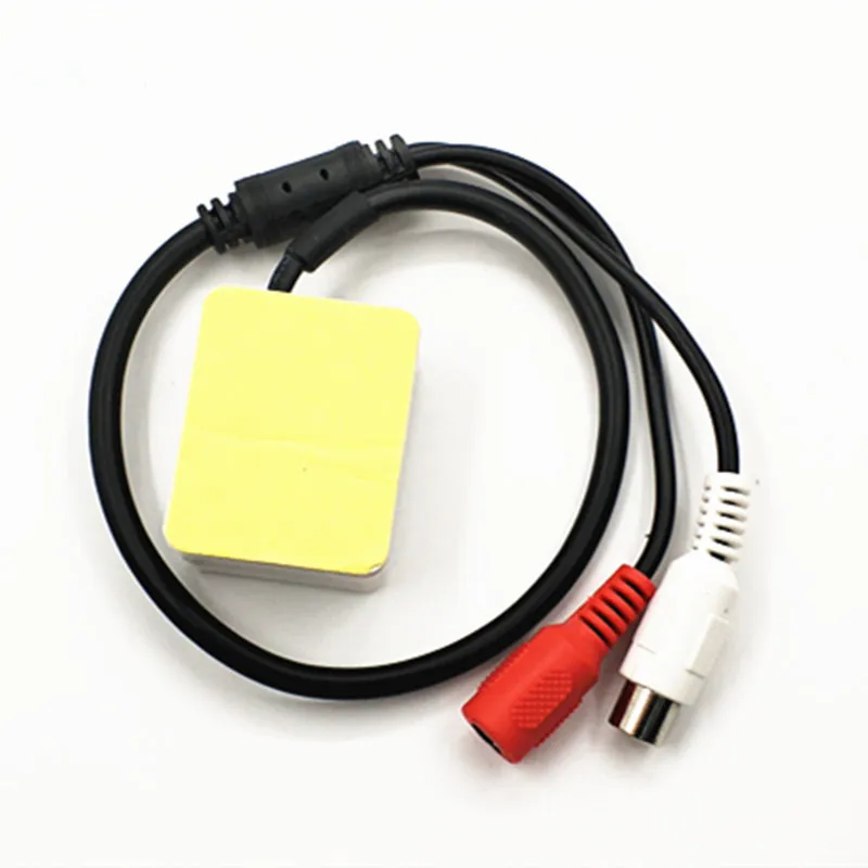 Mini Microphone Sound Monitor Audio Pickup Sound Security Monitoring DC 9V-12V RCA Female Adapter CCTV Camera Security System