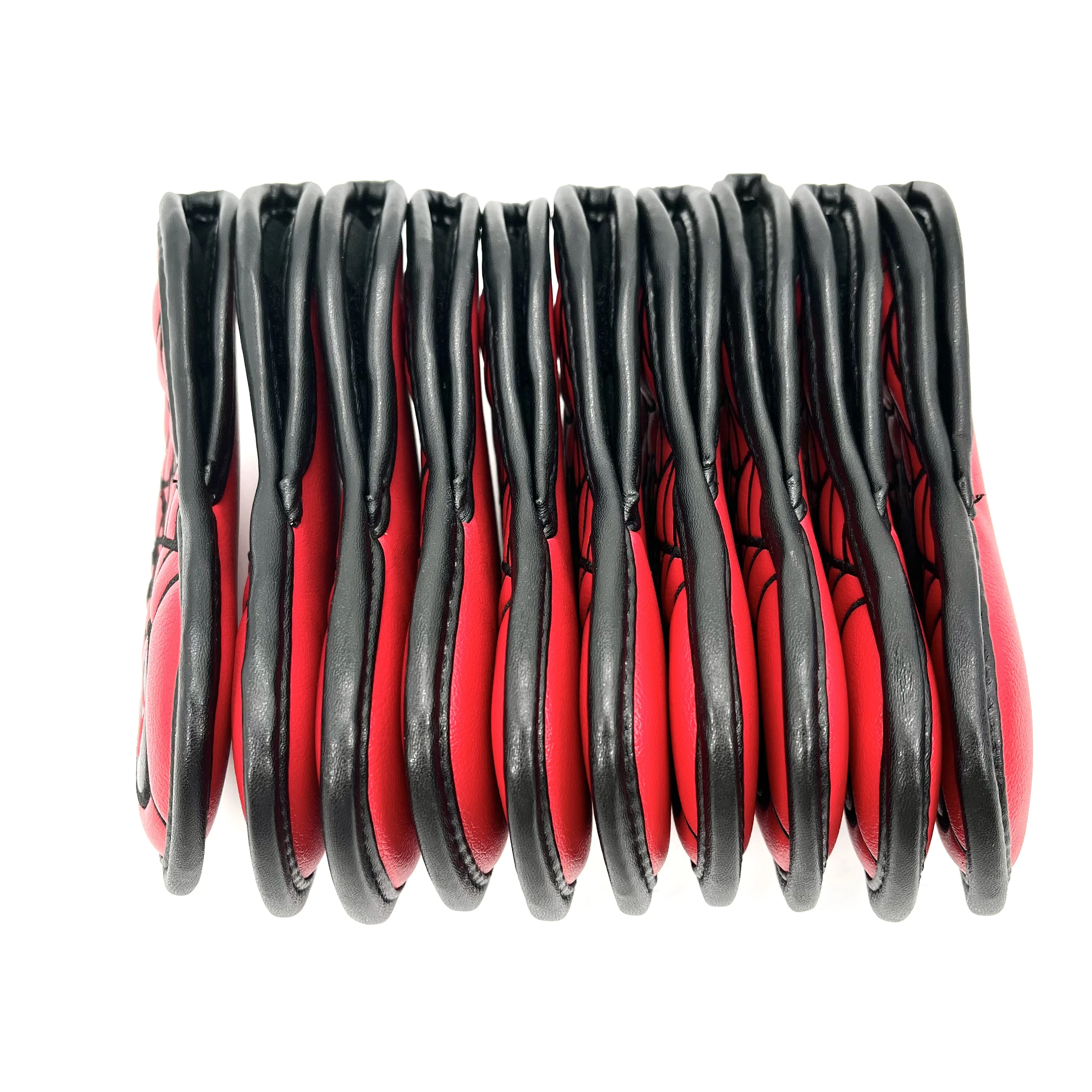 10pcs/set White/Black/Red Optional PU Leather with Spider Embroidery Golf Club Iron Head Cover 4,5,6,7,8,9,P,A,S,X