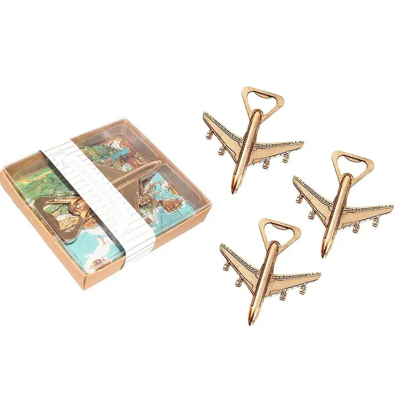 

Pack of 12 Airplane Bottle Opener Gift Box Air Plane Travel Beer Bottle Opener Party Favor Wedding Birthday Decorations