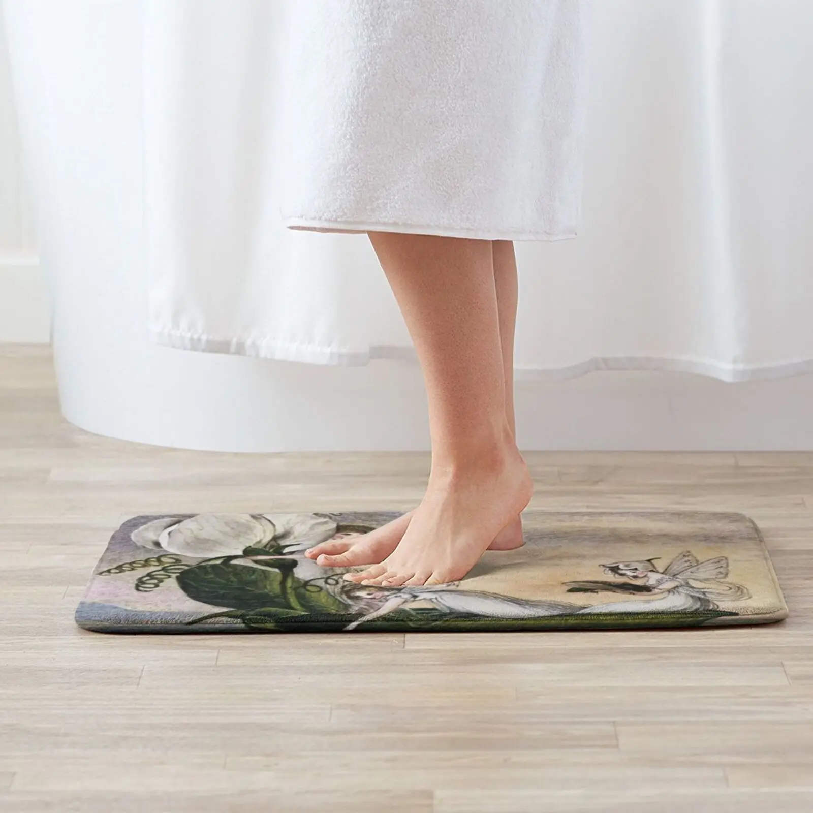 “fairies In A Pea Pod” By Amelia Jane Murray Entrance Door Mat Bath Mat Rug Monica Rachel Phoebe Joey Ross Chandler Friends Tv