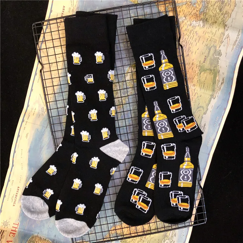 Chaussettes en coton pour adultes, gobelet à bière, tasse en verre de whisky, INNCH, Design Original officiel, joli nouveau Pop Top Street Fashion Sox