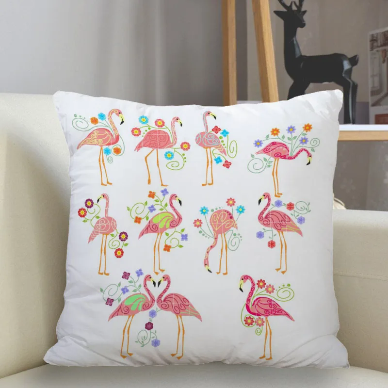 Musife Custom Flamingo Pillowcase Home Decoration 45*45cm Zipper Square Pillowcase Throw Pillow Cover Drop Shipping