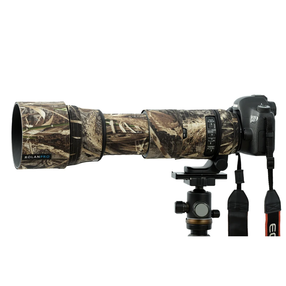 ROLANPRO Lens Camouflage Coat Rain Cover for SIGMA 150-600mm F5-6.3 DG OS HSM Contemporary (AF Version) Lens Protective Sleeve