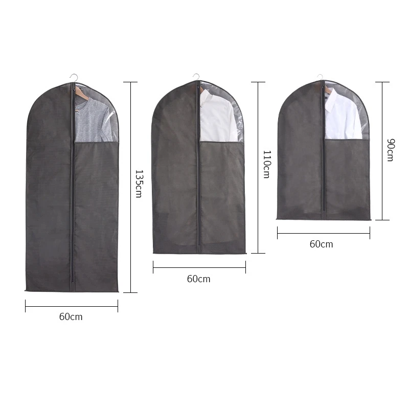 Non-woven Clothes Covers Garment Suit Dress jacket coat Dust cover Home Waterproof Dustproof Clothes organizer Suit cover