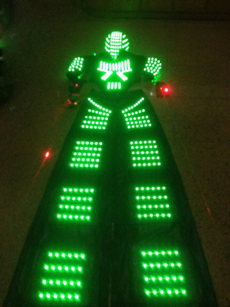 LED lighting up luminous kryoman robot dancing costumes suits for nightclub stage shows