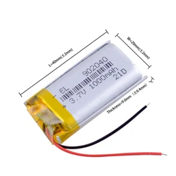 902040 3.7V 1000mAh litowo-polimerowa LiPo akumulator do lampy głośnik LED na bluetooth e-book Mp3 PAD DVD