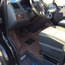 Good quality Rugs! Front seats car floor mat for Volkswagen Multivan T5 T6 2022-2003 2 seats durable waterproof carpets