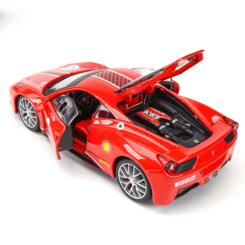 Bburago 1:24 Ferrari 458 Challenge Sports Car Static Die Cast Vehicles Collectible Model Car Toys