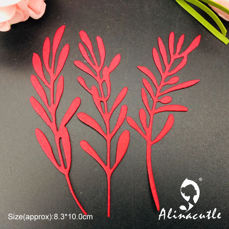 Alinacutle Metal Cutting Die Cut 3PC Leaf Leaves Floral DIY Scrapbooking Paper Craft Handmade Card Punch Art Cutter Die Cut image 4