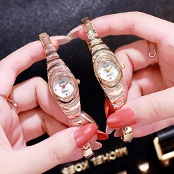 Fashion Set Women Watches Luxury Magnet Buckle Flower Rhinestone Watch Ladies Quartz Wrist Watch Bracelet Set Reloj Mujer