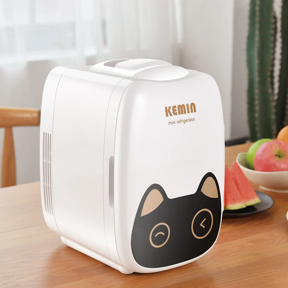Mini casa e auto frigoriferi a doppio uso per cartoni animati 6L frigoriferi per auto a basso rumore congelatore raffreddamento scatola di riscaldamento frigorifero 12V / 220V 60W