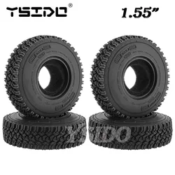 YSIDO 4Pcs 1.55in Soft Rubber Terrain Wheel Tires for RC Crawler Car MST JIMNY Axial AX90069 D90 TF2 Tamiya CC01 LC70 Tyres