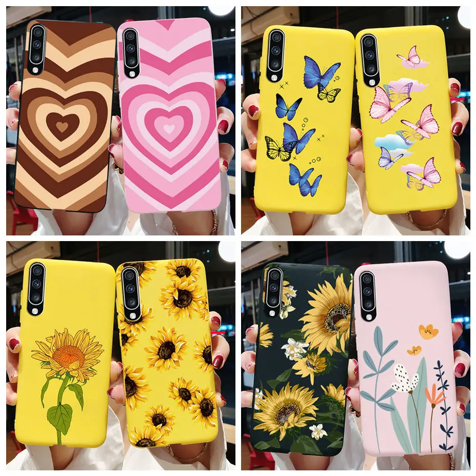 For Samsung Galaxy A50 A70 2019 Case Soft Silicone Cute Painted Protector Shell Cover For Samsung A70 A705F A50 A505F A 70 Funda