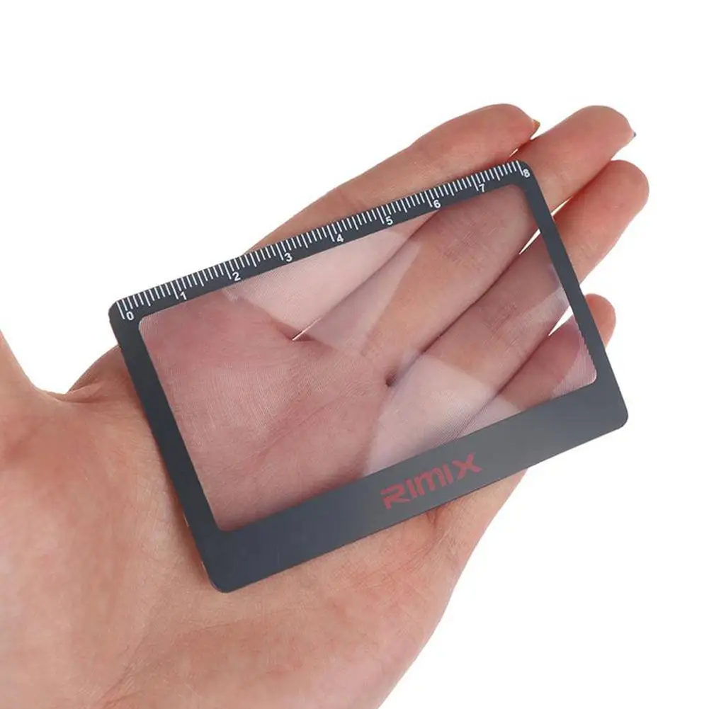 1pcs 3X Magnifier Magnification Magnifying Fresnel LENS Pocket Credit Card Size Transparent Magnifying Glass 8.5 x 5.5cm