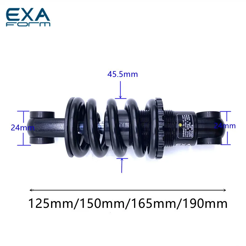 EXAForm Rear Shock Absorber KS 290 Suspension Shocks 125 165 150 190 Spring MTB Bicycle Mountain Bike 1000 1250lbs