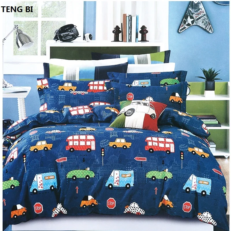 New children's fashion creative style bedding digital printing color boy girl pattern bedding set Europe and America size