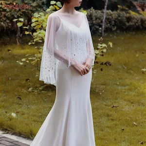Женская свадебная драпировка TOPQUEEN VG43, блестящая драпировка