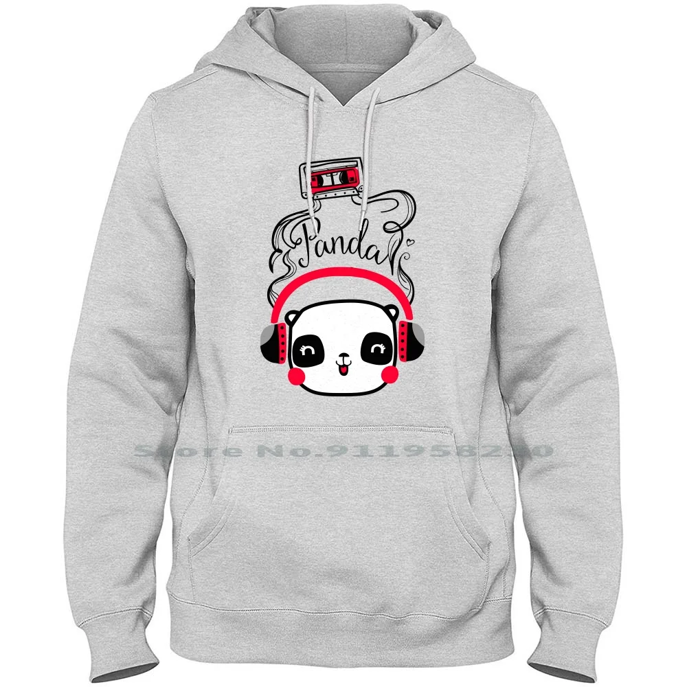 Cute Panda Headphones Listening Hoodie Sweater Cotton Headphones Headphone Fashion Famous Parody Models Listen Panda Geek Head