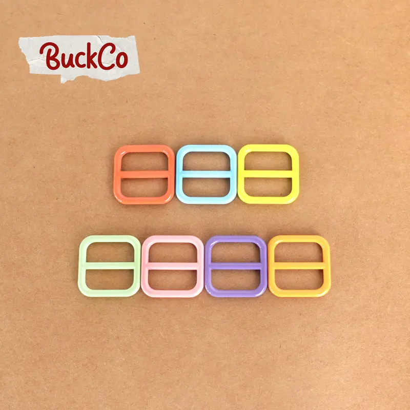 

100pcs/lot adjustable buckle 20mm webbing DIY dog collar leash buckles sewing zinc alloy metal crafts stoving varnish 7 colours