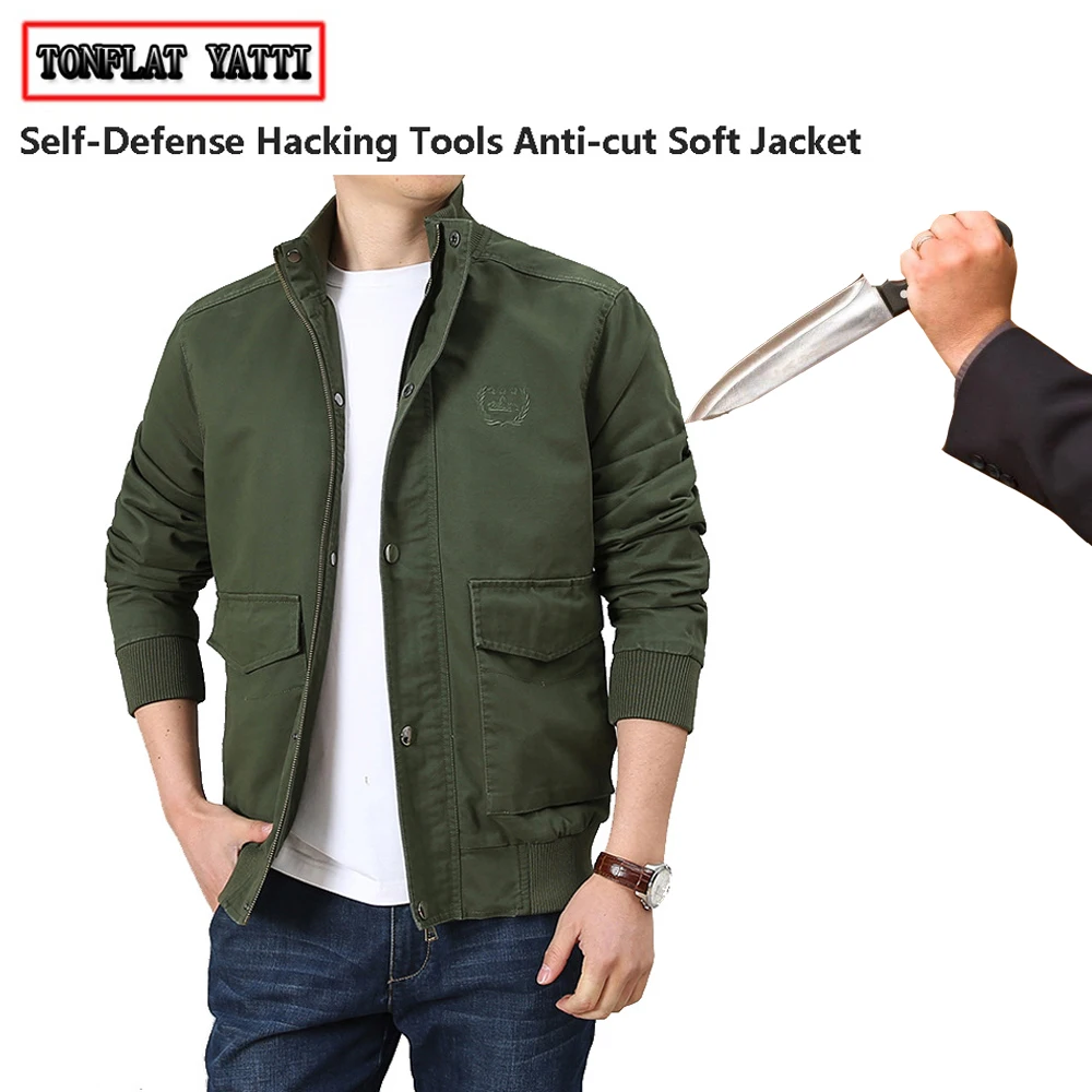 

New 2020 Anti-cut And Anti-stab Male Jacket Casual Fashion Safety Self-defense Swat Fbi Police Extensible Defensa Clothing 4xl