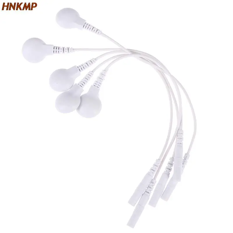 5Pcs 3.5mm Plug Massager Machine Adapter Tieline Short Cables Electrode Wires