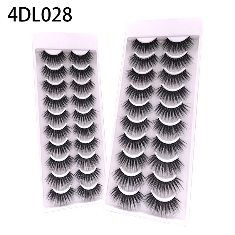 10Pairs 3D Faux Cils False Eyelashes Faux Mink Hair Handmade Fluffy Wispy Natural Long maquillaje Lashes Extension Makeup Tools