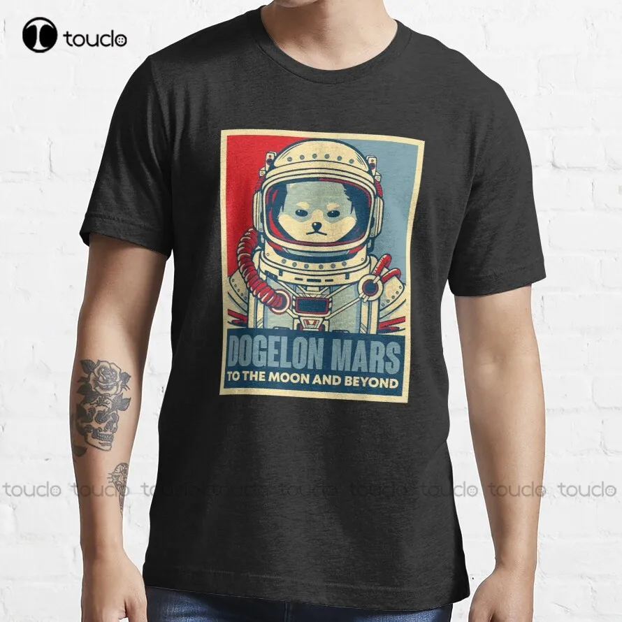 Dogelon Mars Naar De Maan En Beyond Astronaut Crypto T-shirt Custom Adulte Tiener Unisex Digitale Afdrukken Tee Shirt Xs-5Xl