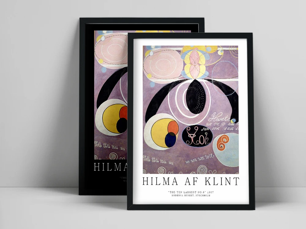 Hilma af Klint Exhibition Poster Swedish Nordic Abstract Painting Canvas Prints Wall Art Picture Modern Living Room Home Decor