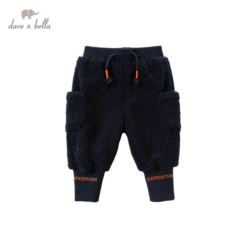 

DBX15045 dave bella winter baby boys pants baby fashion letter pockets trousers children high quality trousers