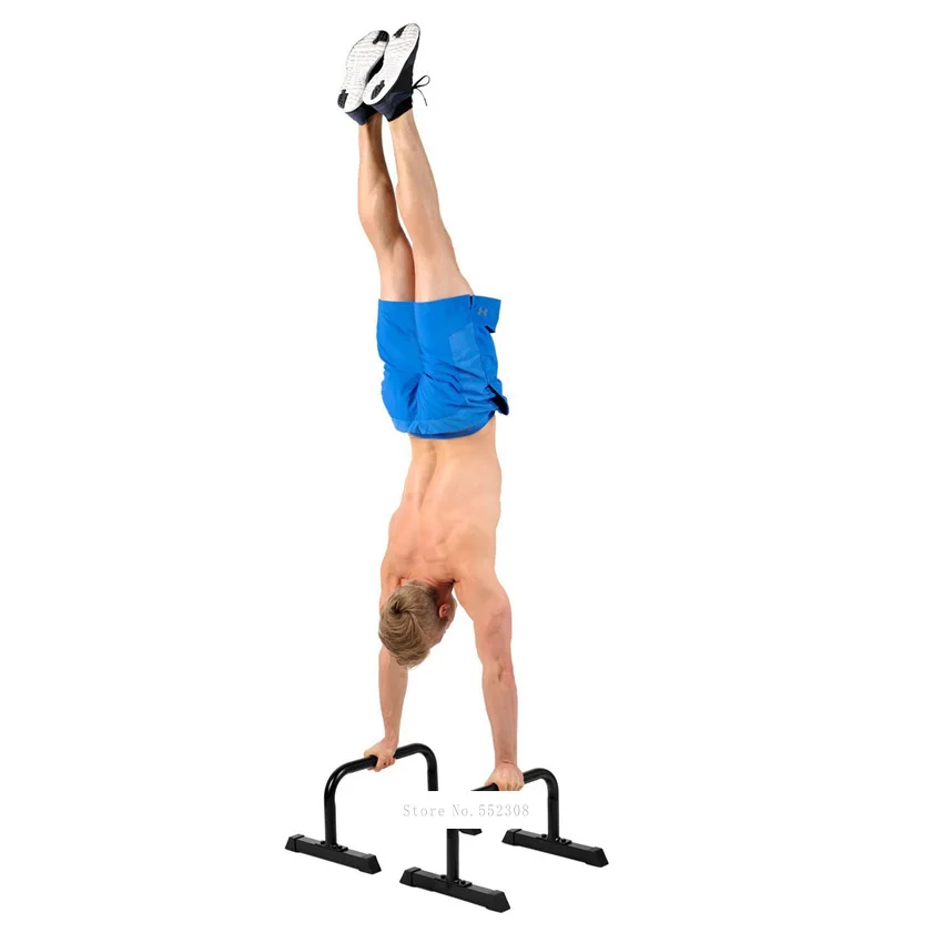 QH013 Multifunctional Indoor Handstand Split Parallel Rod Outdoor Fitness I-Shaped Push-Up Support Stand Frame Square Pipe Foot