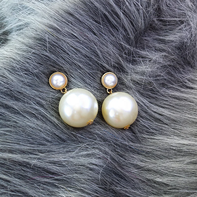 Pearl Earrings Etrendy New Style Female Jewelry All Match Simple Korean Brincos Wholesale Birthday Gifts For Girlfriend