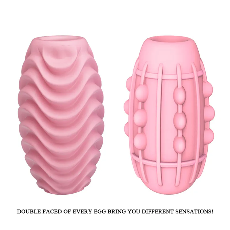 Pocket Pussy Male Sex Toys Masturbator for Men Blow Job Soft Stick Masturbation Cup Small Sex Egg Solo Play Double Face Usable