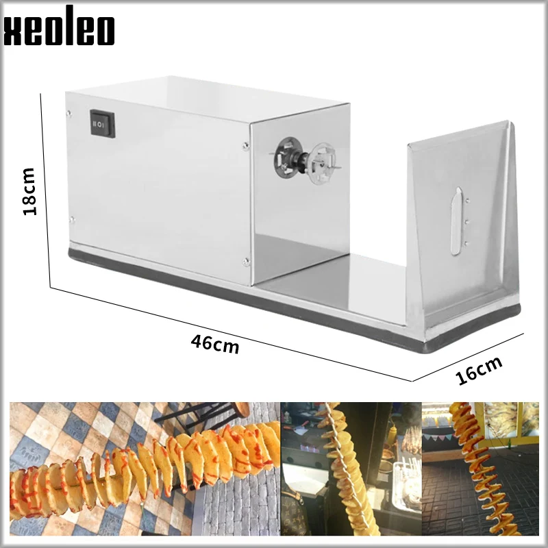 XEOLEO-máquina de torre de patatas fritas, torre de patatas, grúa eléctrica, máquina de hacer botones elásticos, ajuste giratorio