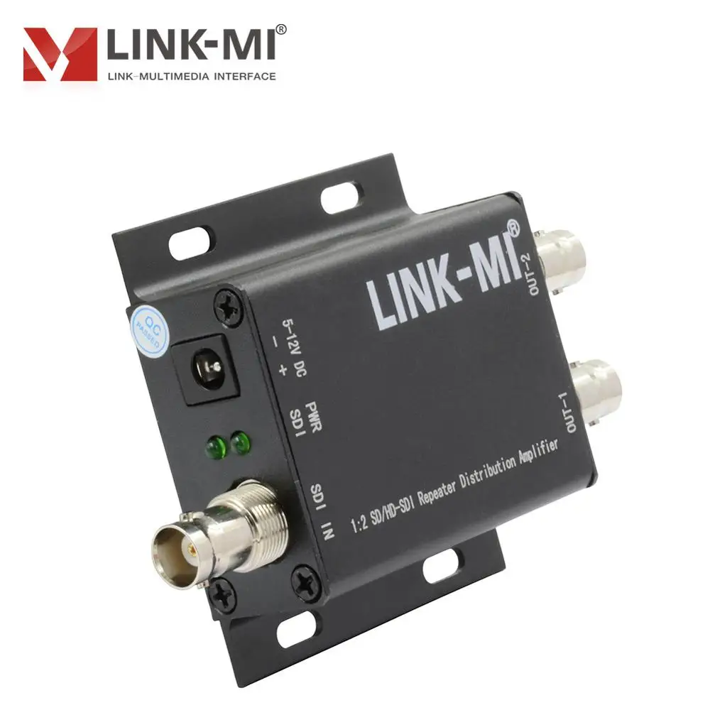 LINK-MI 2-Cổng SDI Splitter/Repeater/Bộ Khuếch Đại 1080P SDI Tiêu Chuẩn SD/HD/3G-SDI 1 trong 2 Ra Video Phân Phối