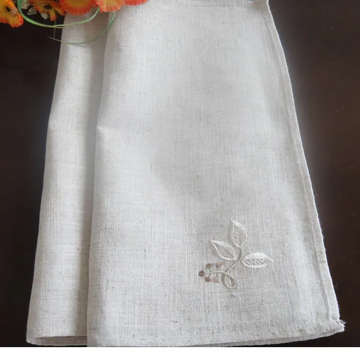 6pcs/lot Embroidered linen napkins, placemats, table mats, napkins west, tea napkin 40 * 40CM