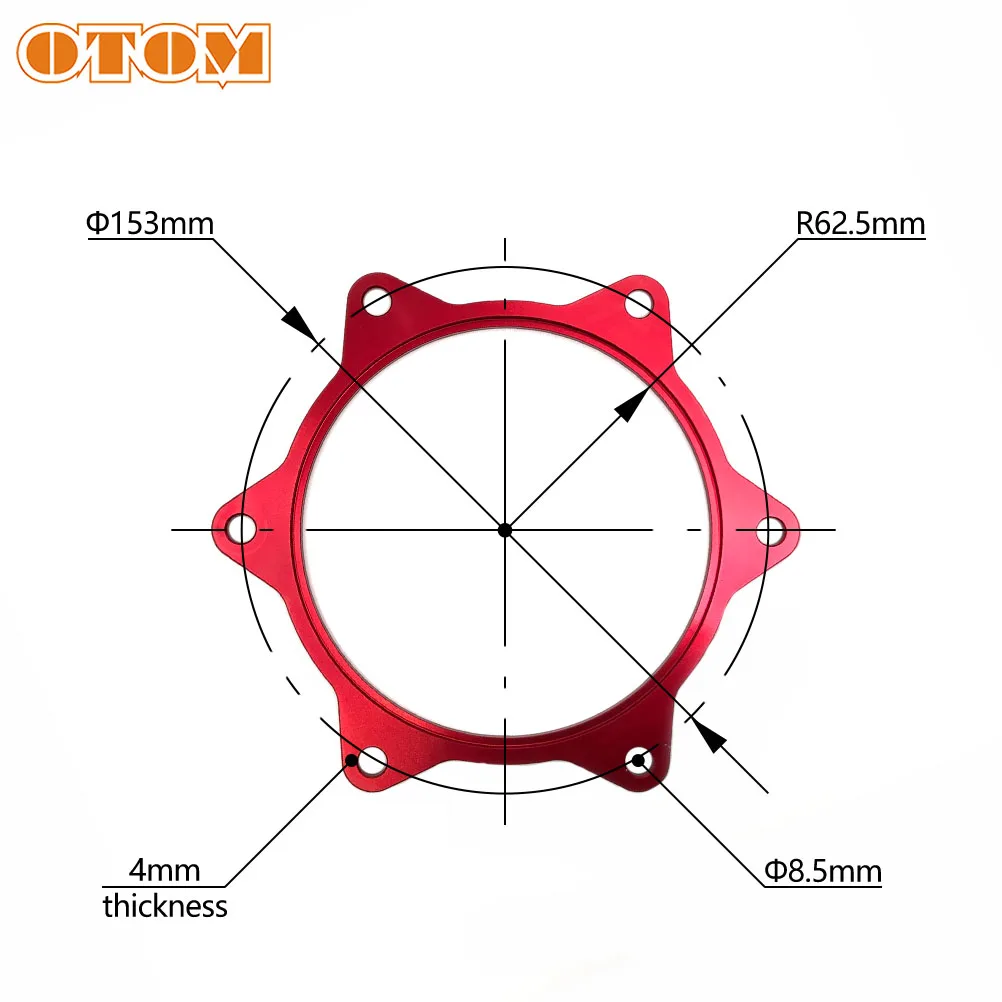 OTOM Motorcycle Rear Wheel Hub Sprocket Heightening Gasket Aluminum Chain Disk For HONDA CR125 CRF250 CRF450 Off-road Motocross