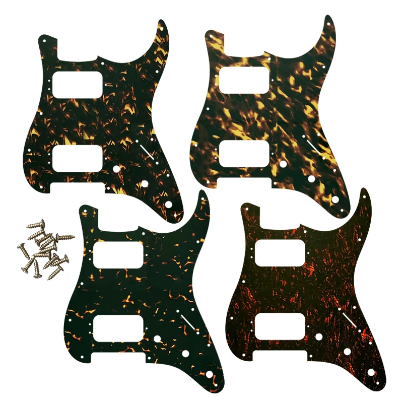 

Pleroo Custom Guitar Parts - For 72'11 Screw Hole Standard St Deluxe Humbucker HH Guitar Pickguard Scratch Plate Flame Pattern