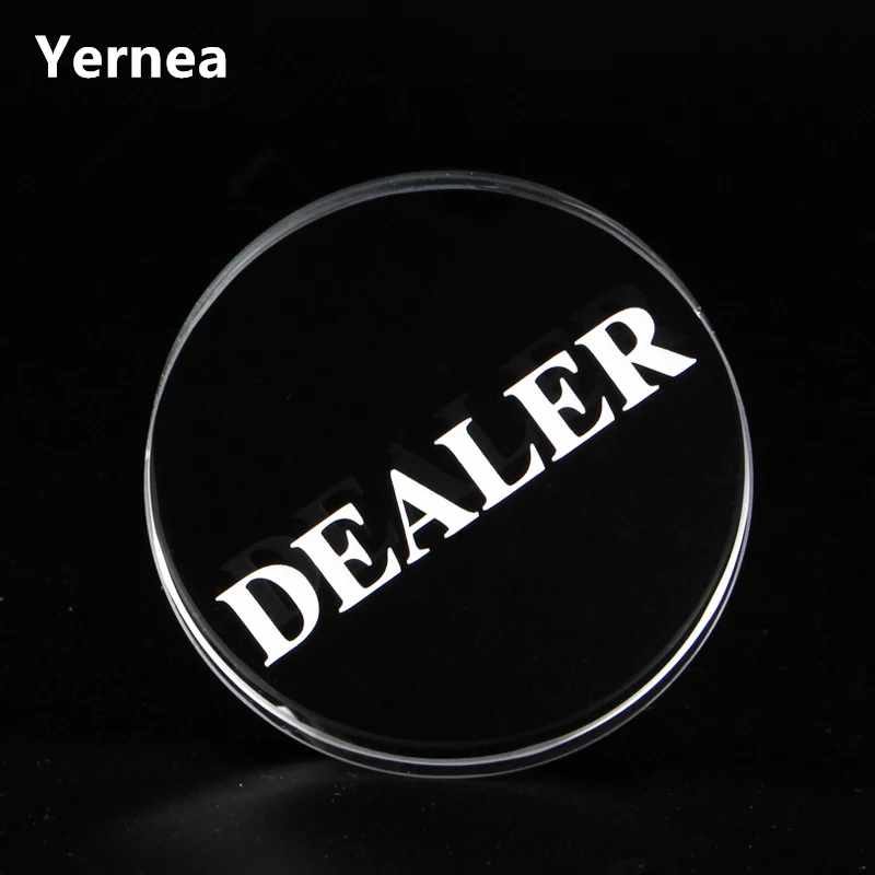 

New Texas Holdem Crystal DEALER Poker Chips Poker Table Special Crystal Chip Matching Accessories Transparent DEALER Yernea