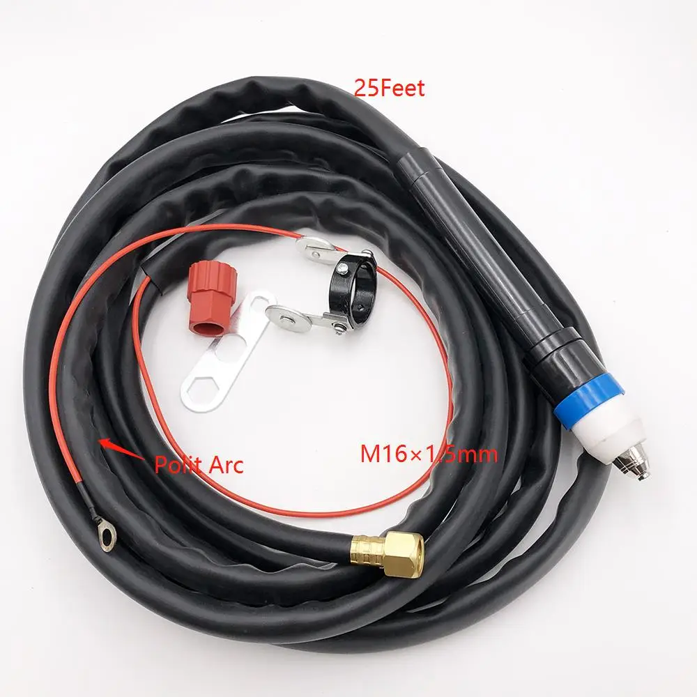 8 Meters 25 Feet PANA Style HF Pilot Arc P-80 P80 Plasma Cutting Torch CNC Machine Torch Straight Torch Body