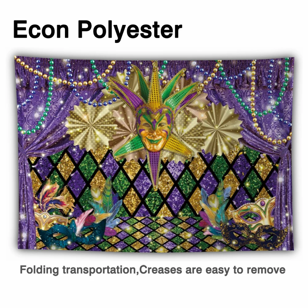 Allenjoy mardi gras festa pano de fundo roxo ouro glitter carnaval masquerade fotografia fundos festival decorações banner