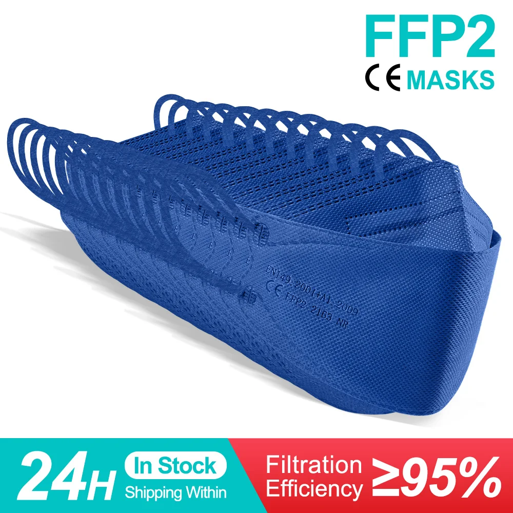 Máscara de rímel ffp2 ffp2 máscaras fpp2 homólogos coreano adultos 10-100 pces máscara de máscara ffp2mask respiratória kn95 mascarillas certificadas ffp2