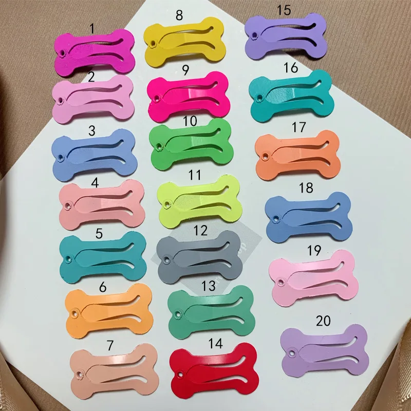 50/100PC/Lot 2.5cm Pure Bone Shape Pet Dog BB Clips Dog Hair Clips Hairpin Puppy Cat Dog Grooming Accessories