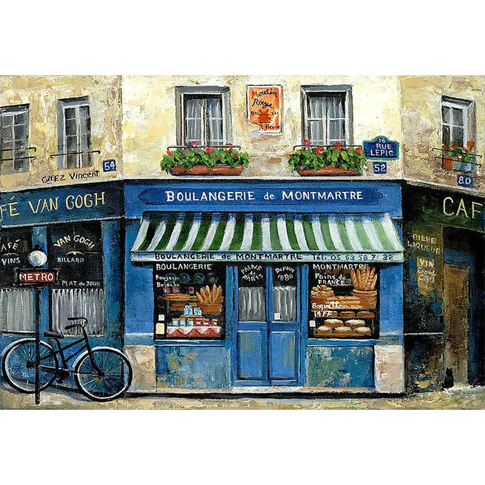 Mocsicka Street Bakery Backdrop Retro Street Child Birthday Party Cake Smash Photo Background Newborn Portrait Photography Props