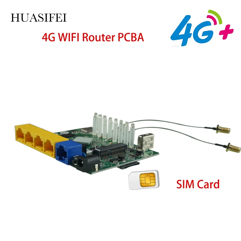 HUASIFEI 4G lte МОДЕМ wifi-маршрутизатор QCA9531 основной чипсет 300Mbps Беспроводная Поддержка скорости watchdog и VPN маршрутизатор с sim-картой 4g