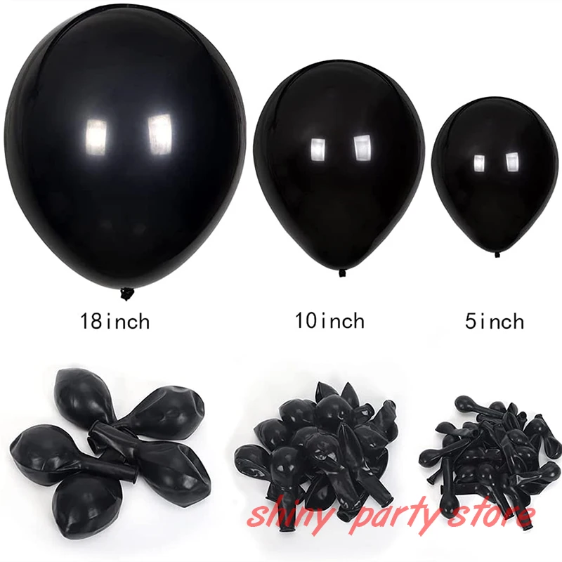 Czarne lateksowe balony 5-36 cali na wesele, urodziny, baby shower, Boże Narodzenie, do dekoracji łuku balonowego, balony dekoracyjne na imprezy.