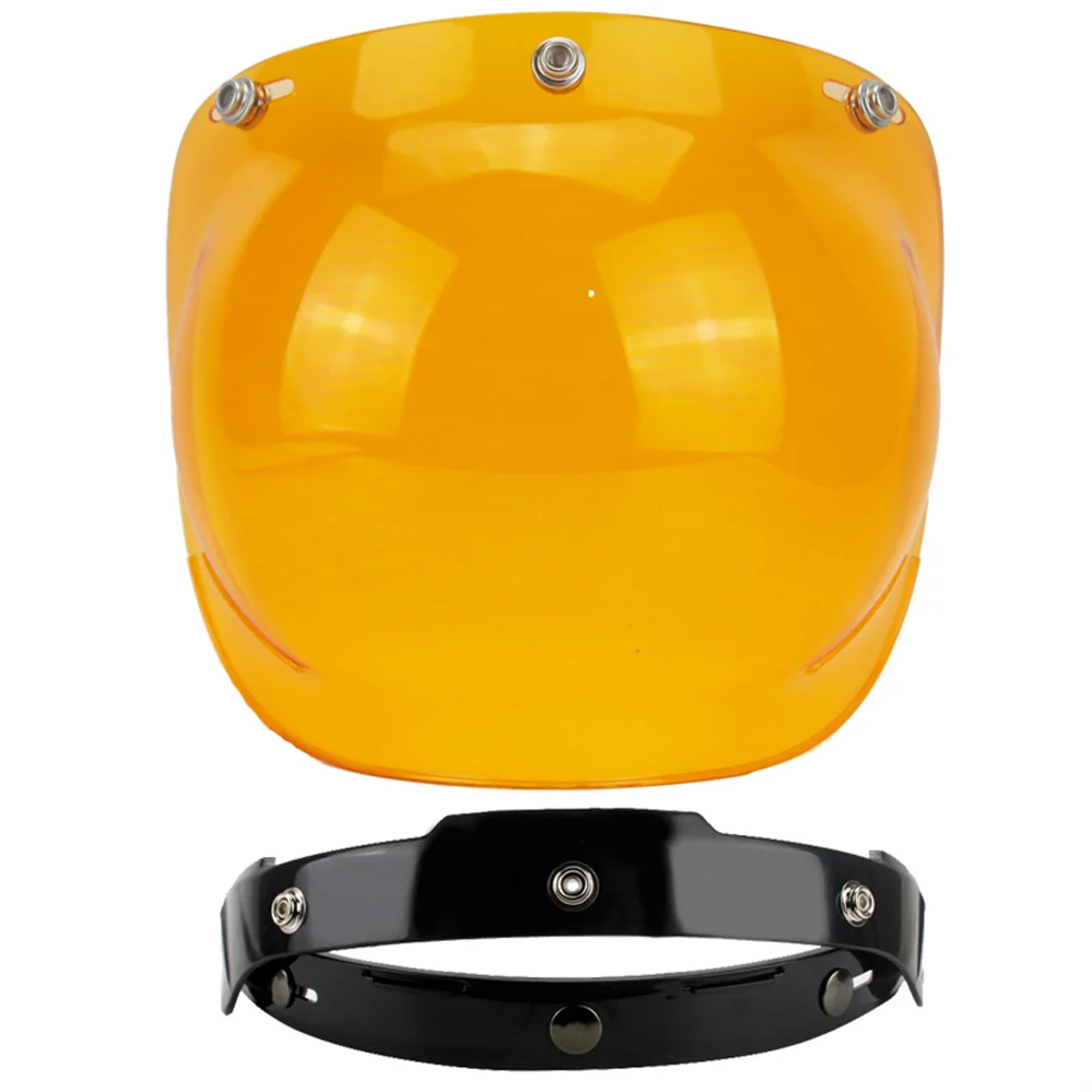 Vintage Motorradhelme, Blasenvisiere, Linse mit Schild, 3-Tasten, allgemeines 3/4 offenes Gesicht, Motorrad-Jet-Helm-Zubehör