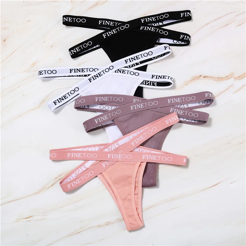 Women Sexy Low Waist Thongs Panties Female Cotton G-String Underwear Ladies Letter Belt Lingerie M-XL Girls Intimates Bikini New