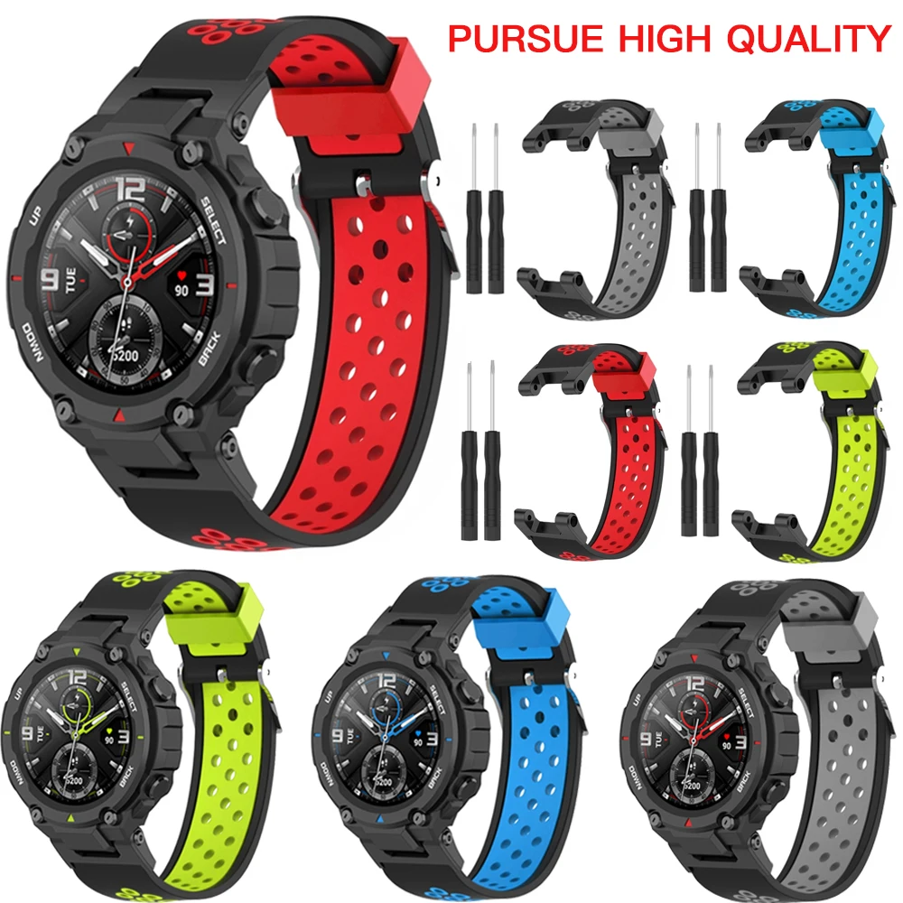 Silicone Band For Huami Amazfit T-rex Sport Watch Band Replacement Bracelet For Xiaomi Amazfit T Rex Pro Wristband Accessories