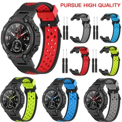 Correa de silicona para Huami Amazfit t-rex, pulsera de repuesto para reloj deportivo Xiaomi Amazfit T rex Pro, accesorios de pulsera