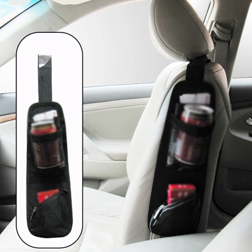 37cm Car Seat Side Pockets Bag Hanging Storage Organizer Card Phone Drink Coffee Holder Auto Interior Bag Car Accessories